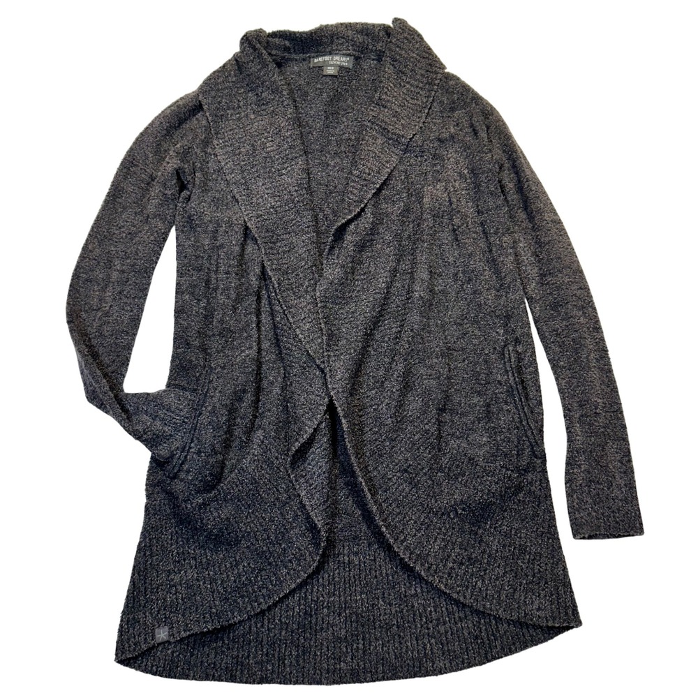 Barefoot Dreams Cardigan Womens XS/S Charcoal Grey CozyChic Lite 452 Loungewear
